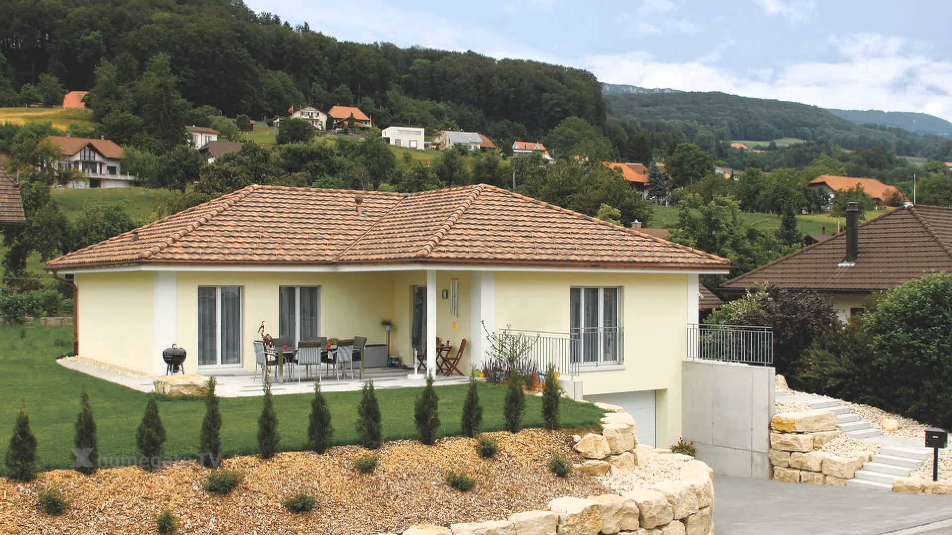 Plan de maison plain pied sur terrain en pente - Idées de travaux