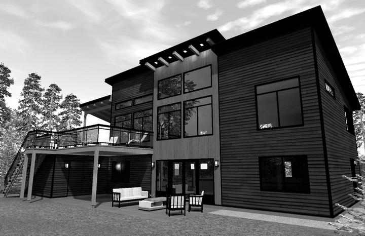Plan de maison avec vue panoramique