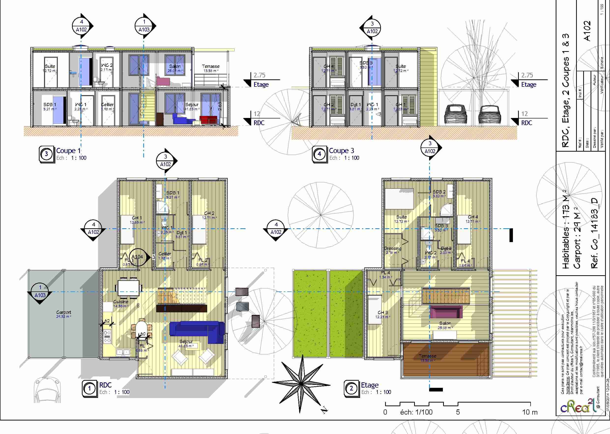 Plan de maison r+2 pdf