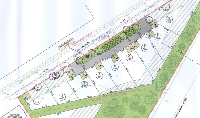 Plan de maison rouge