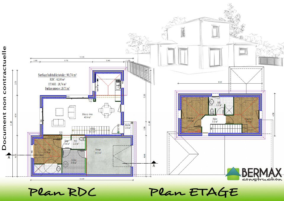 Plan de maison en bois gratuit plain pied
