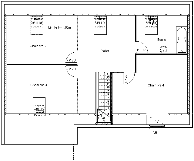 Modele de plan de maison a etage gratuit