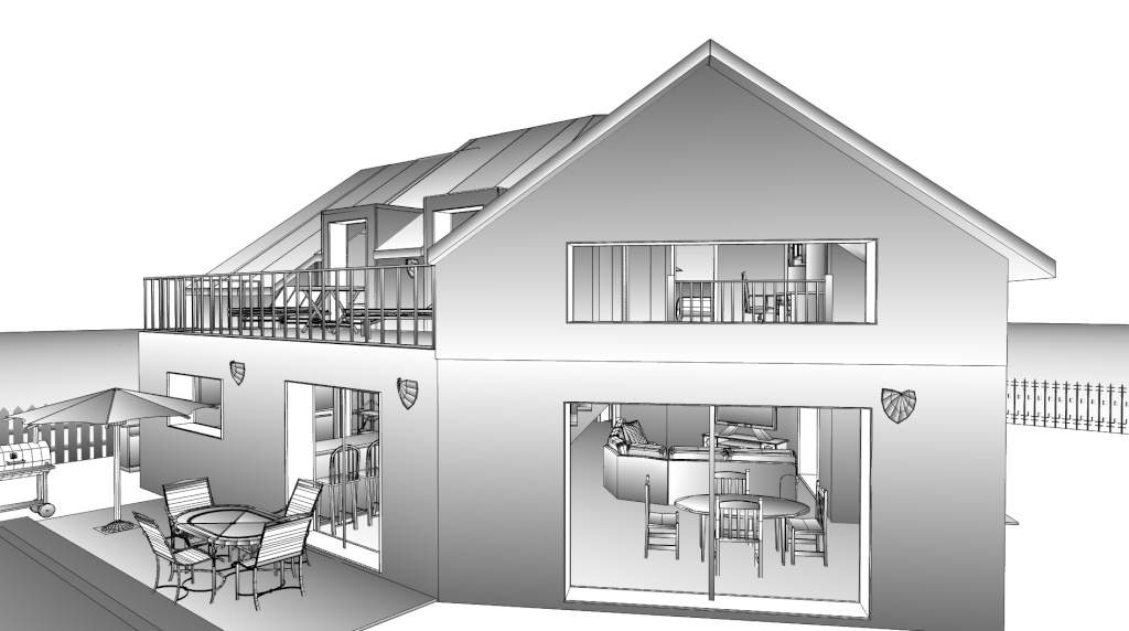 Plan maison avec fenetre de toit