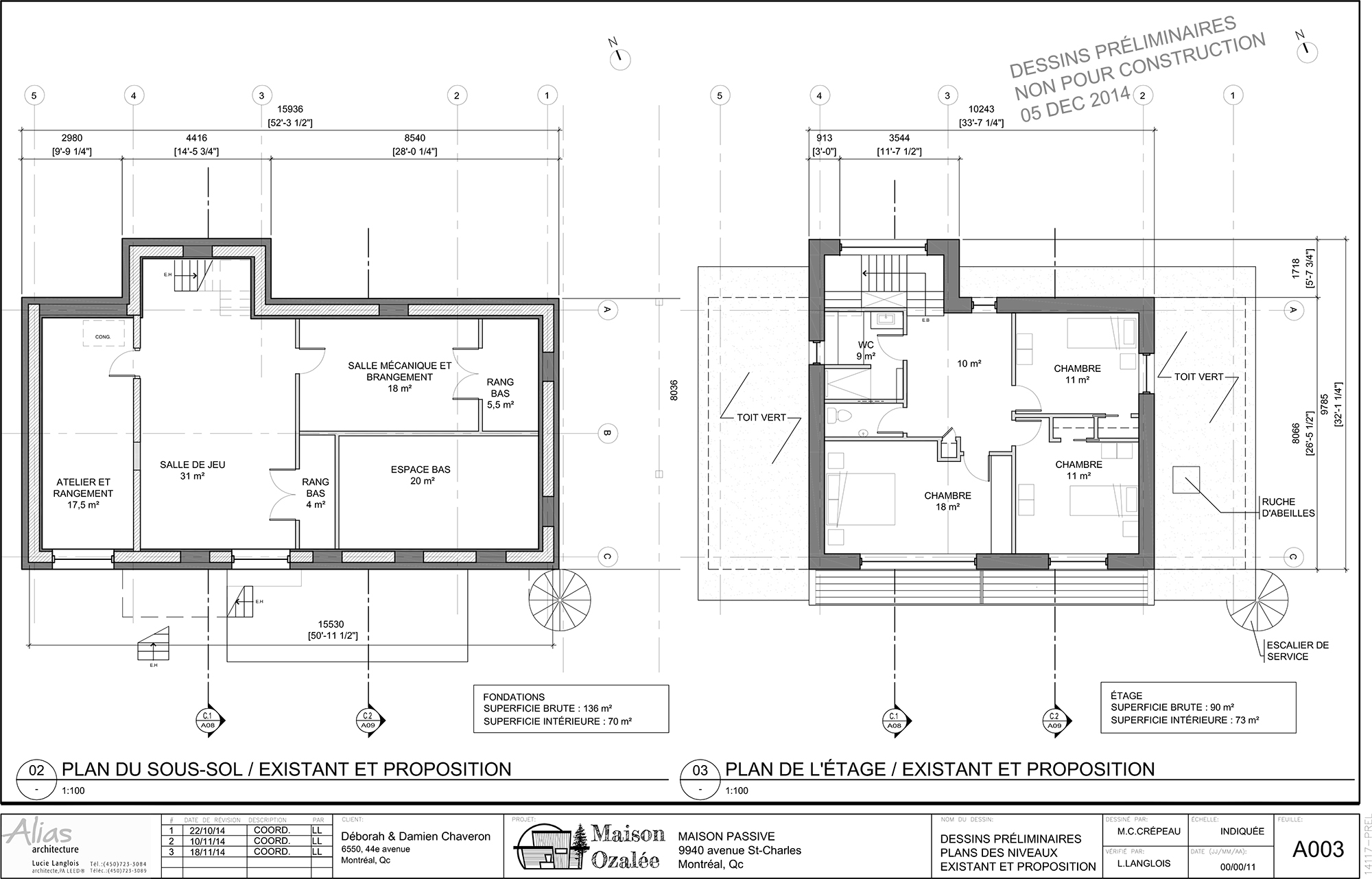 Plan de maison enterrée