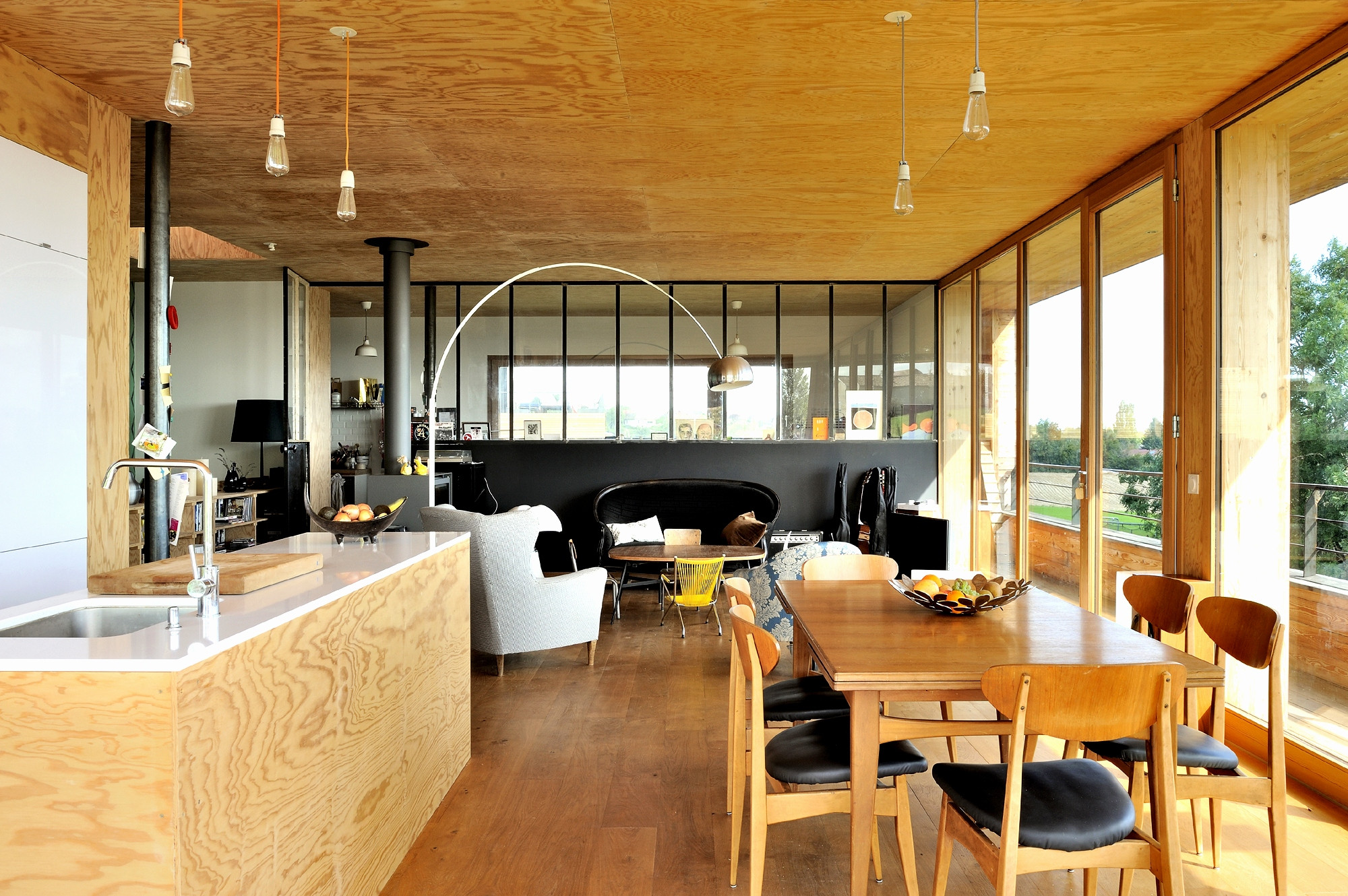Plan interieur de maison en bois