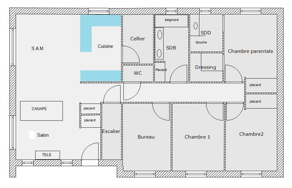 Plan de maison 5 chambres plain pied gratuit