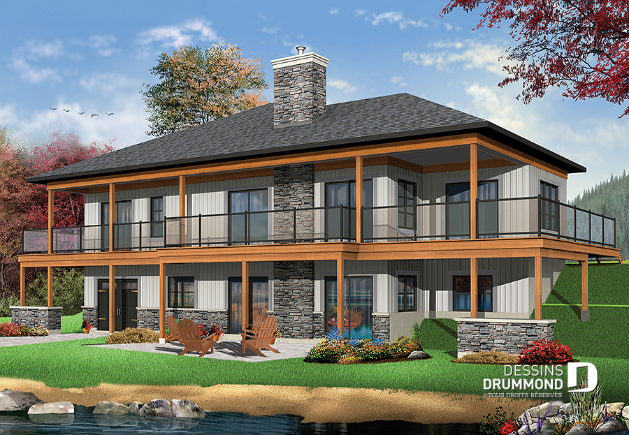Plan de maison chalet moderne
