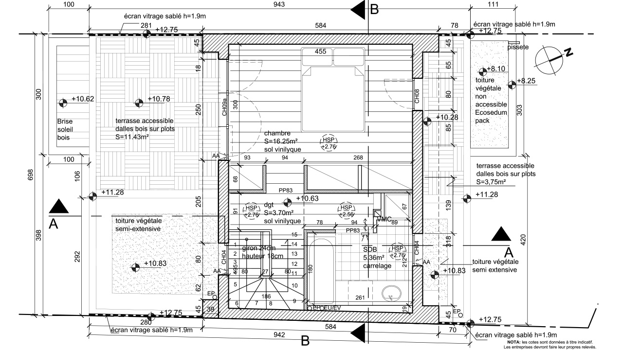 Plan de construction maison d'habitation