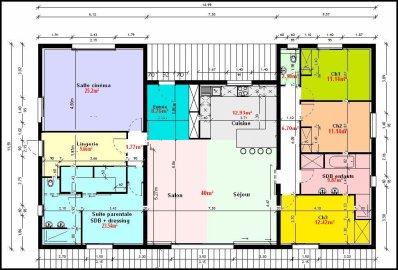 Plan de maison marocaine r+2