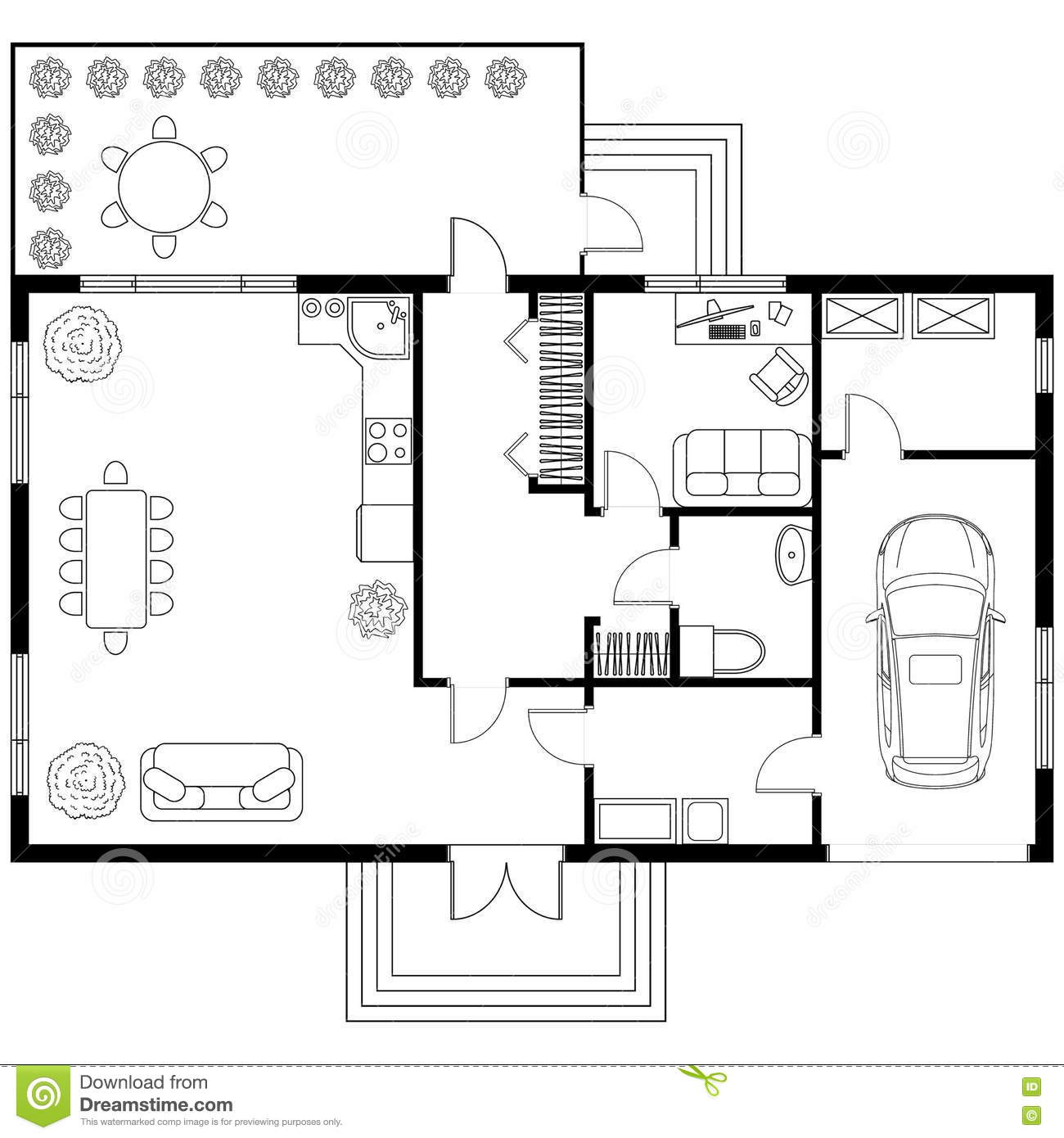 Plan architecturale de maison