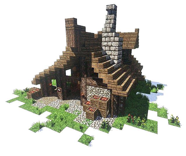 Plan de maison minecraft medieval