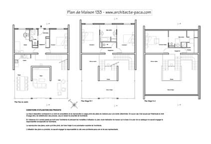 Plan de maison 3 pièces