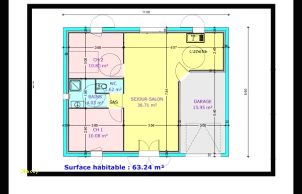 Plan de maison chambre+salon
