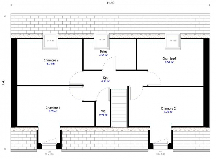 Plan de maison residence picarde