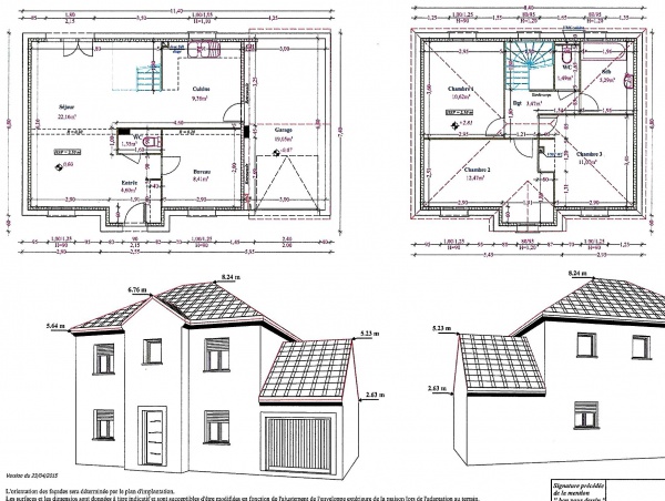 Plan de maison a etage 100m2