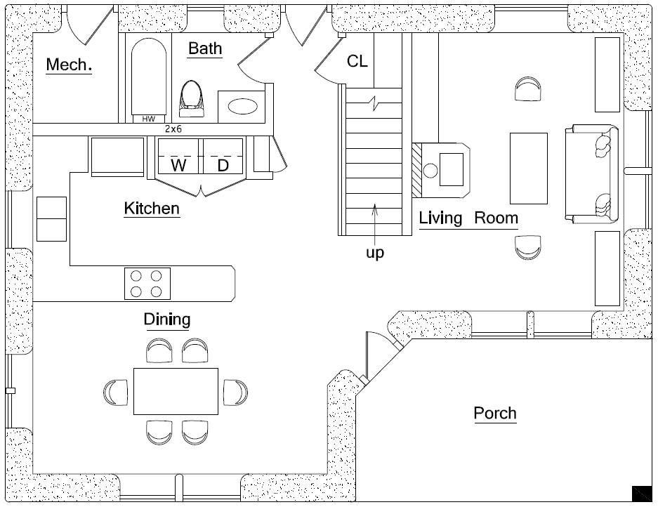 Plan de maison r+1 en afrique