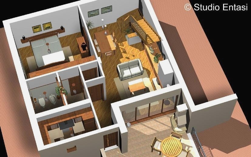 Plan de maison d'architecte 3d