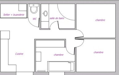 Plan de maison 2chambres