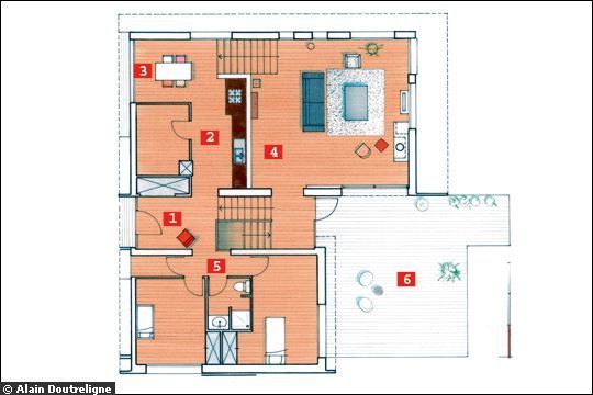 Plan de maison sur un terrain de 150m2