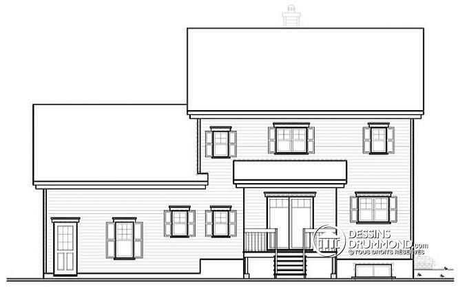Plan d'une facade de maison