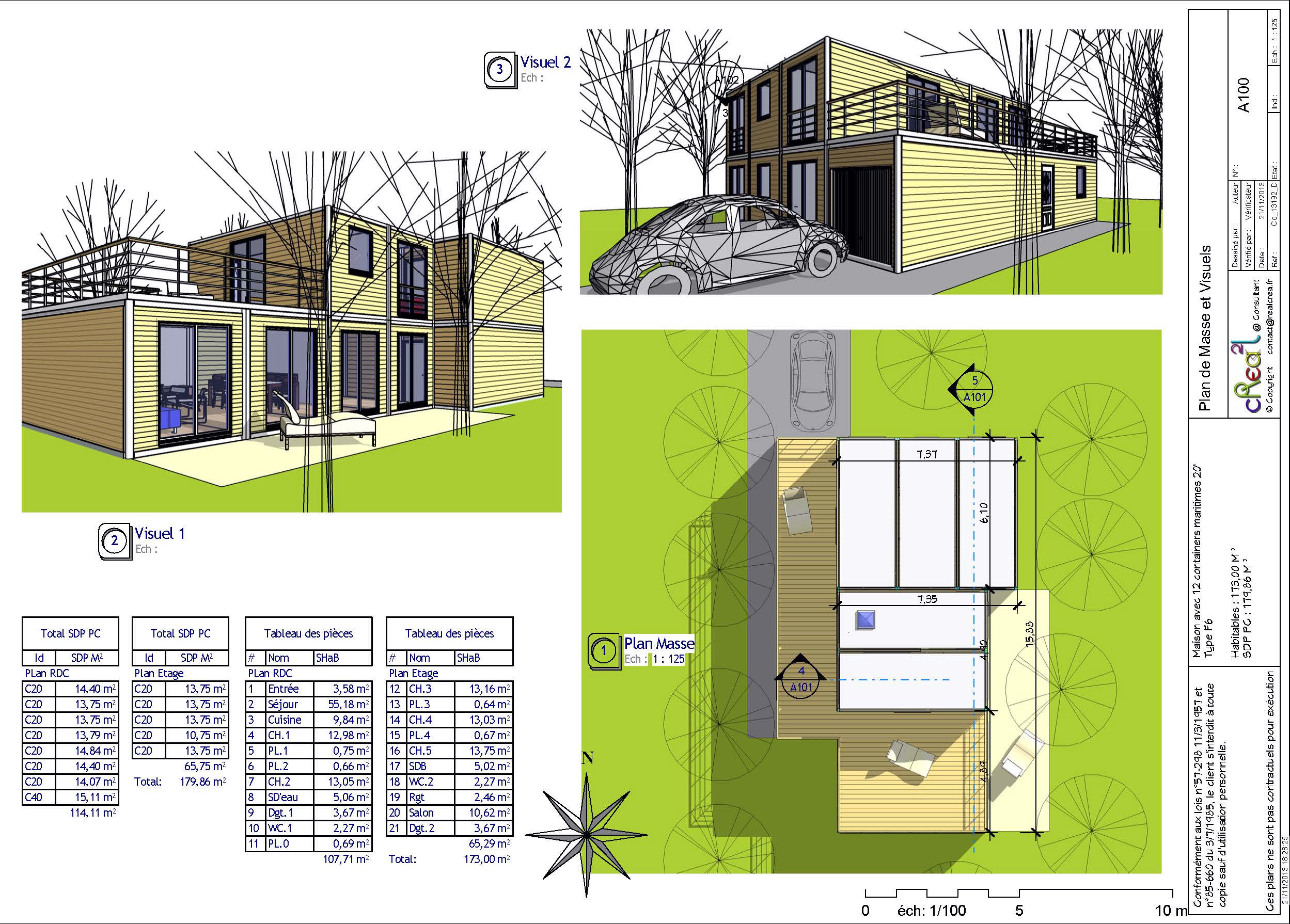 Plan de maison 3 facades