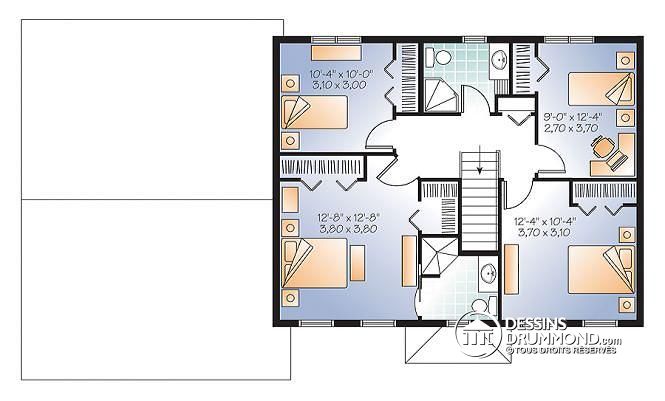 Plan de maison r+3 gratuit