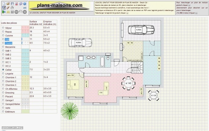 Logiciel en ligne plan de maison