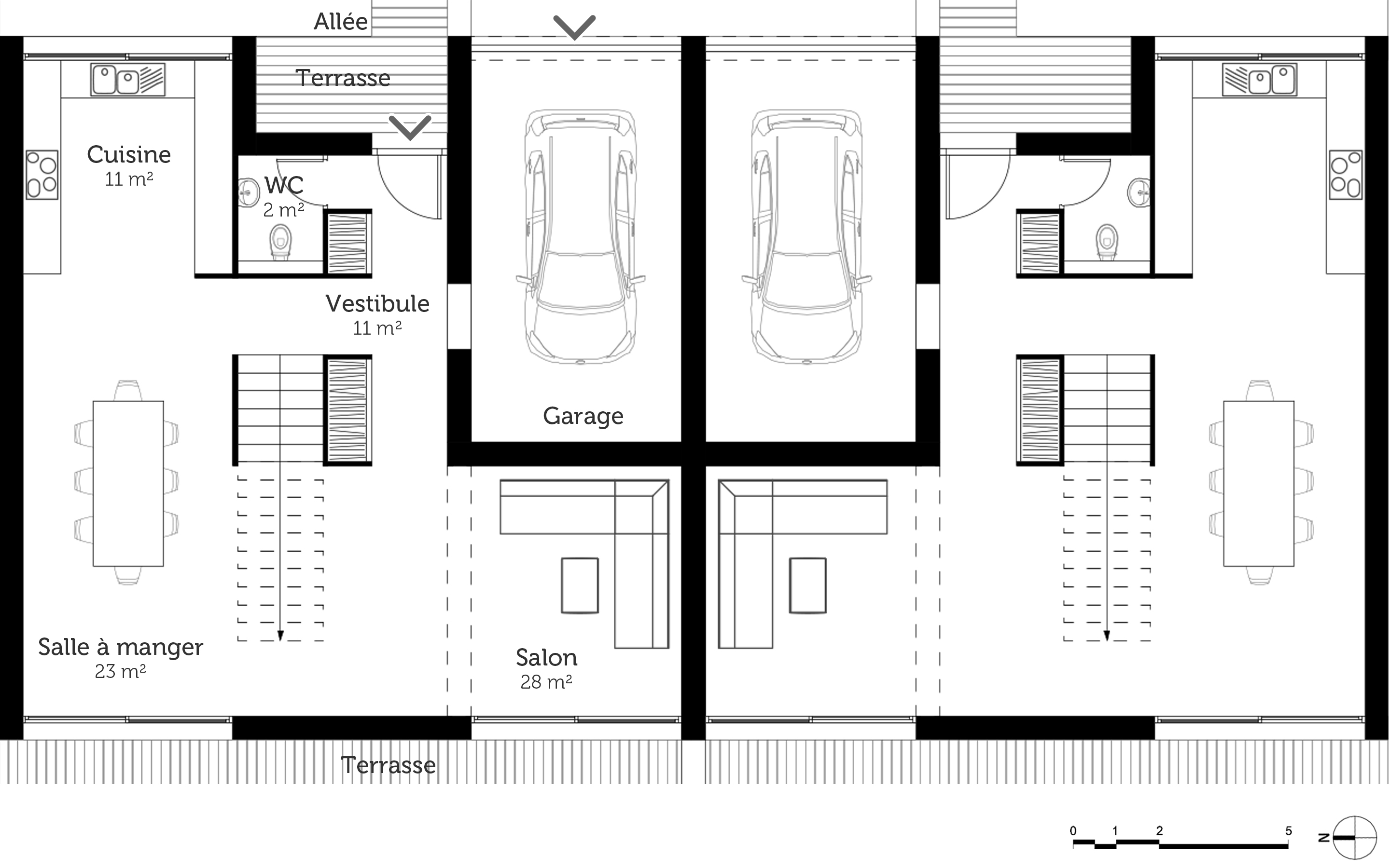 Plan de maison garage
