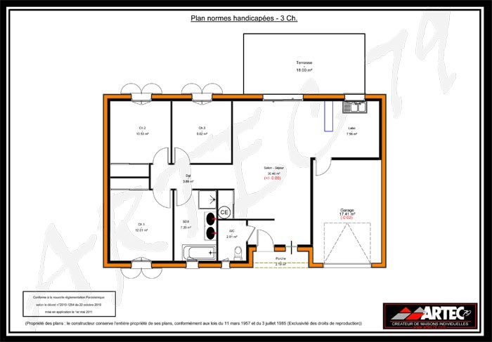 Idee de plan de maison de plein pied