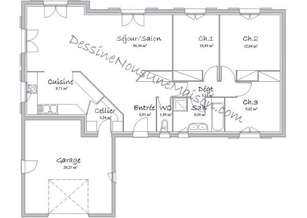 Sitemapcdatahttpsmodemixel Thicoipeinfoplan Maison Plain Pied 3 Chambres 110m2 Avec Garagenull