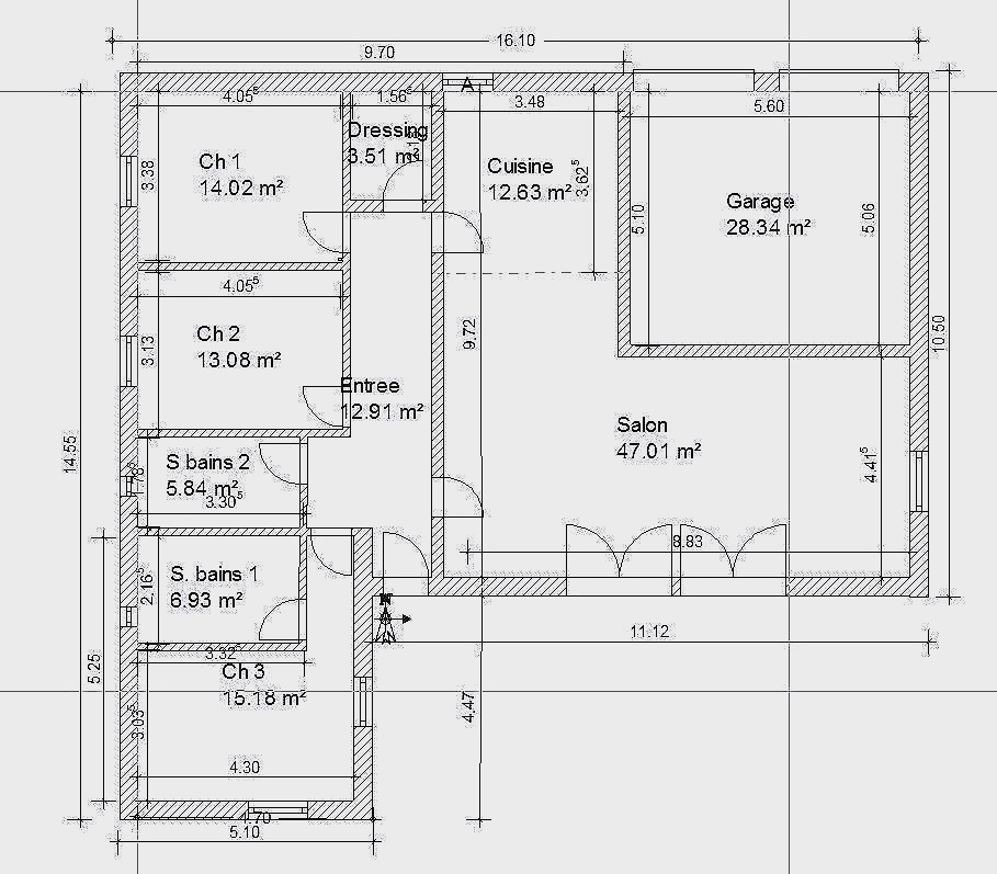 Plan de maison gratuit 130m2