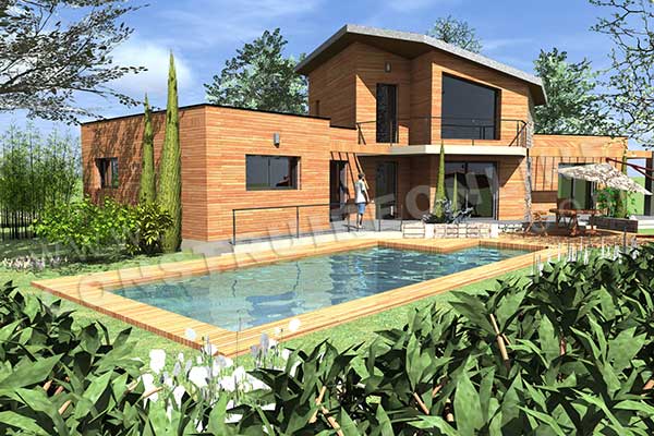 Plan de maison plain pied style provencale