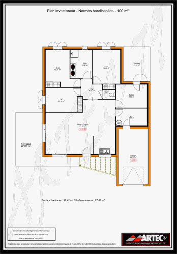 Plan de maison norme handicapé