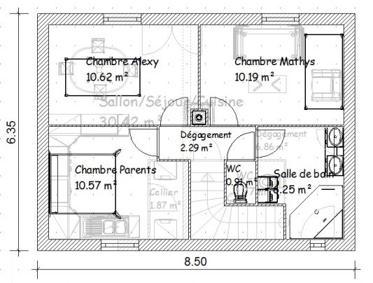 Exemple de plan de maison 150m2