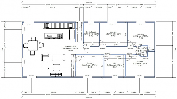 Plan de maison terrain etroit