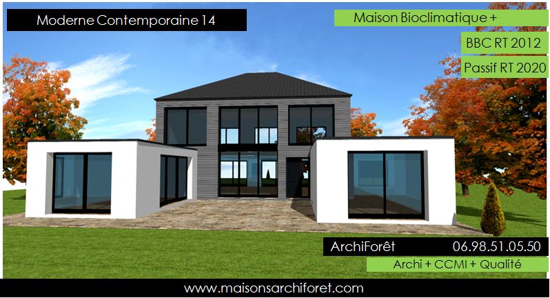 Plan de maison avec toit plat