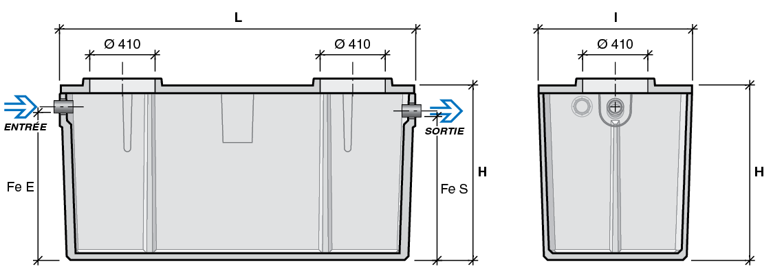 Plan de maison avec fosse septique