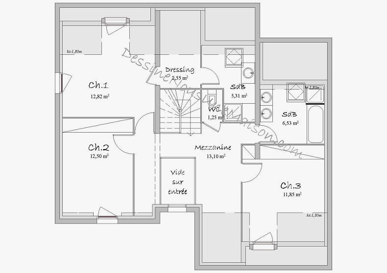 Plan gratuit de maison contemporaine