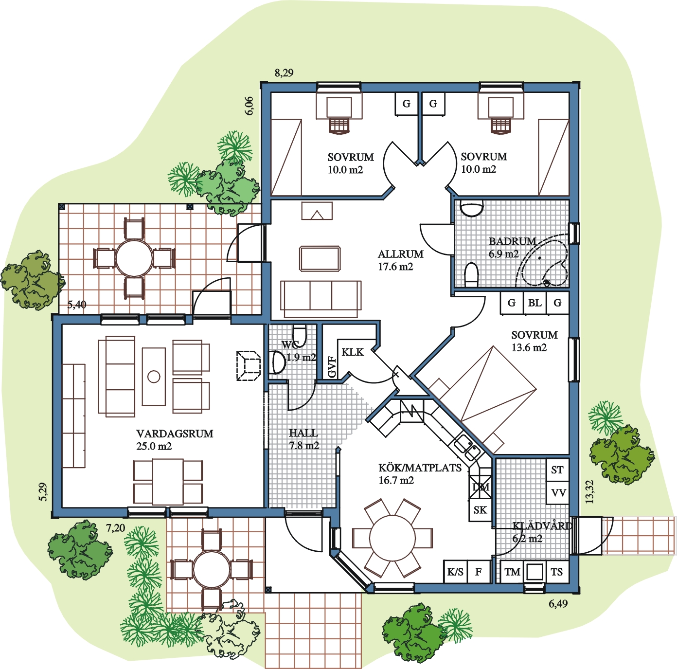 Plan de maison contemporaine bois