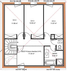 Plan maison 100m2 4 chambres