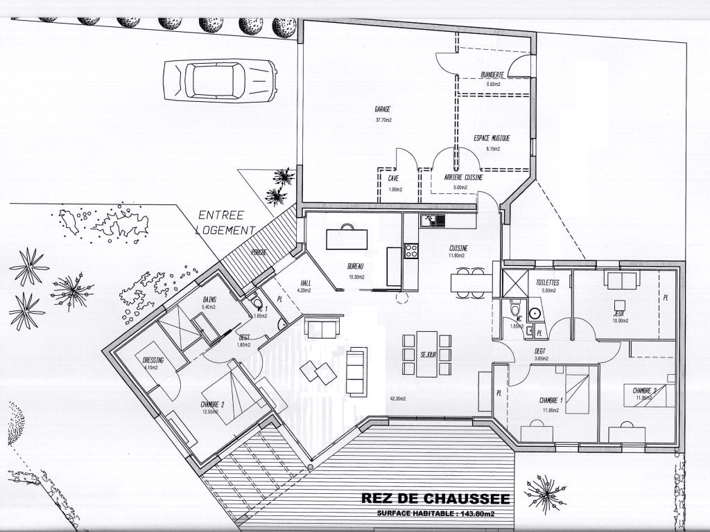 Plan de maison gratuit dans le sud
