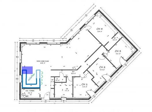 Plan de maison gratuit plain pied en v