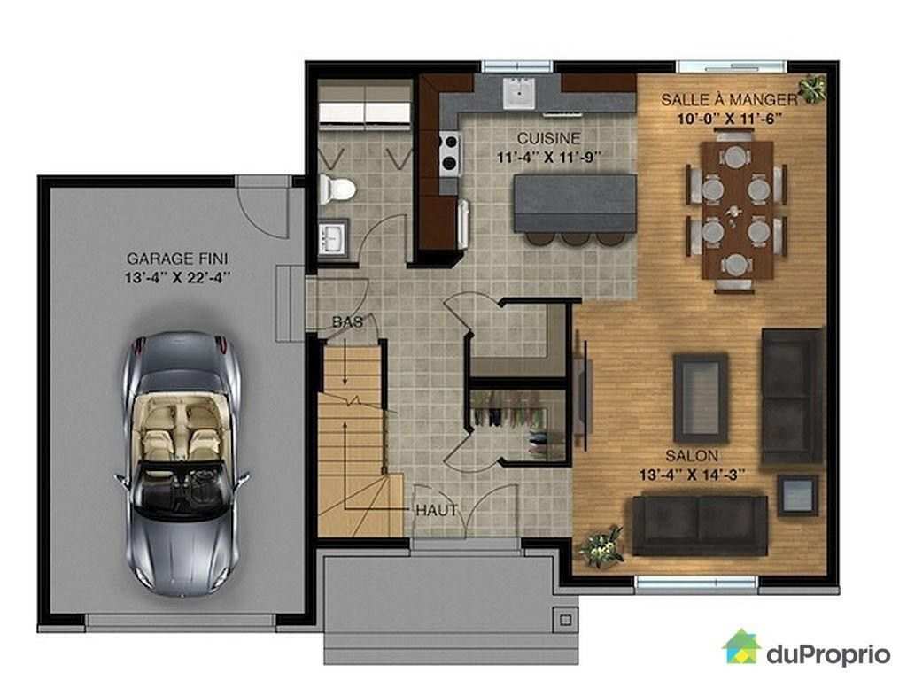 Plan de maison à deux niveaux