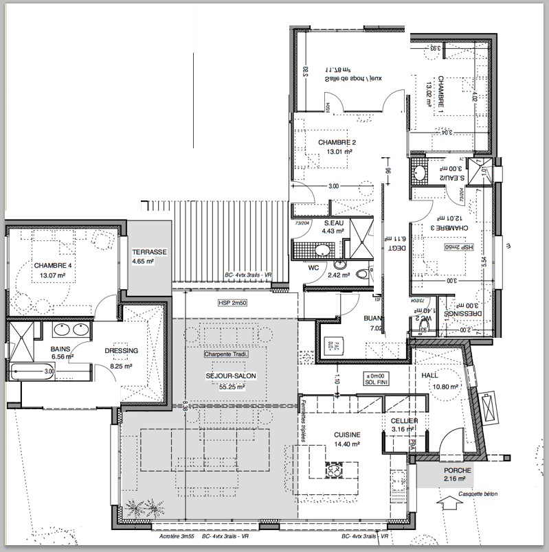 Plan maison de 200m2