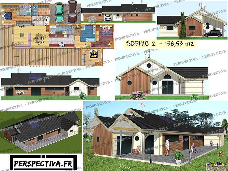 Plan de maison avec abri voiture