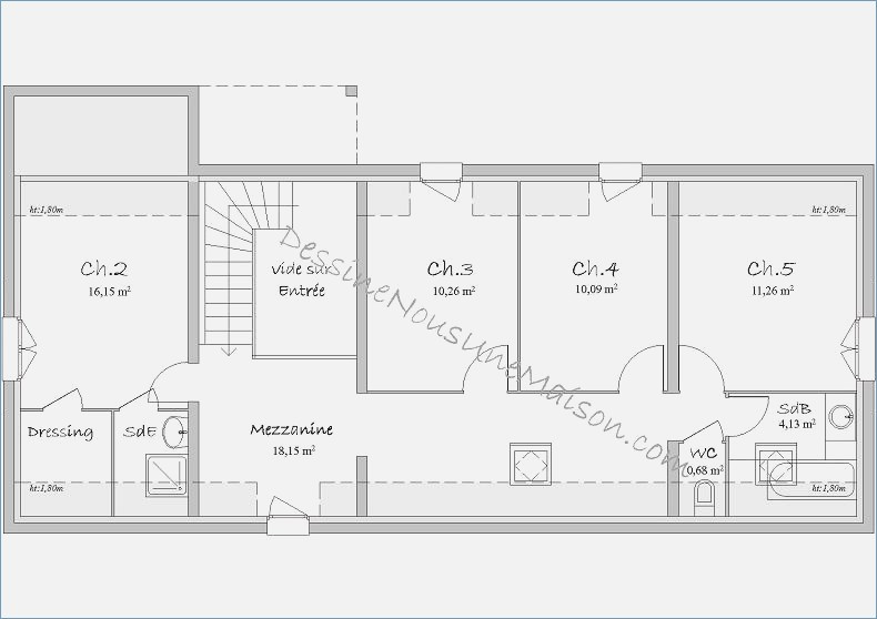 Plan de maison 99m2