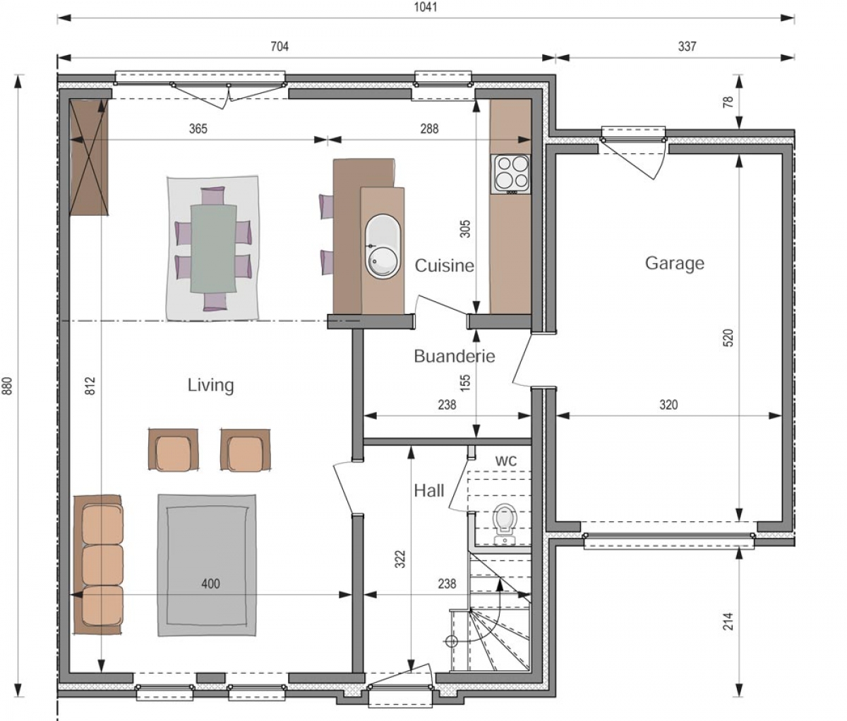 Image de maison en plan