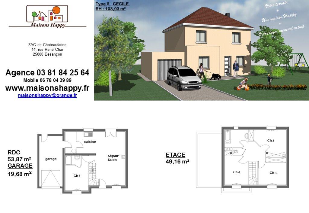 Plan de maison simple 1 etage