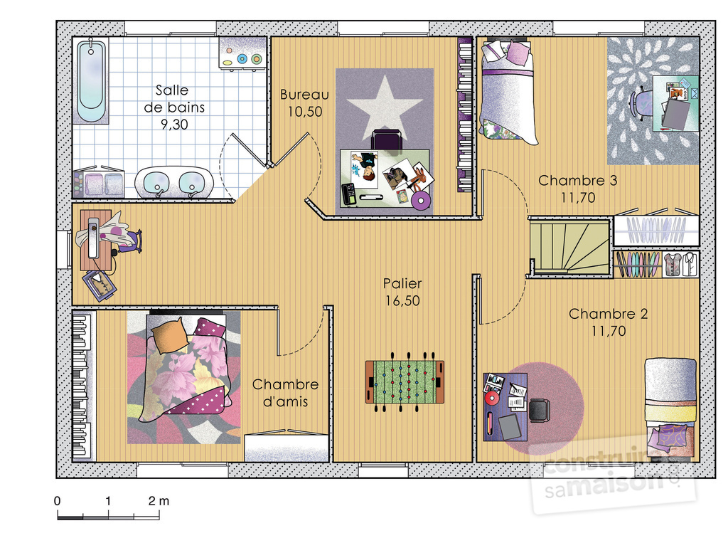 Plan maison différence de palier