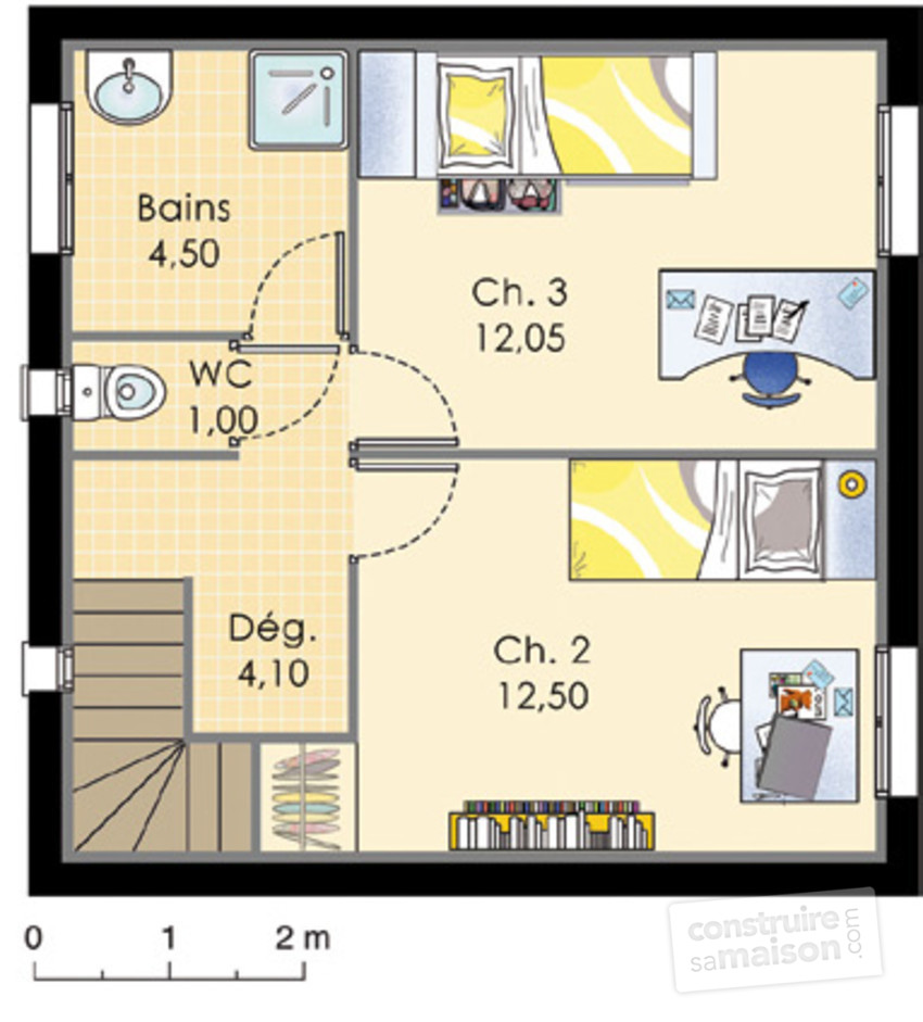 Plan maison moderne méditerranéenne